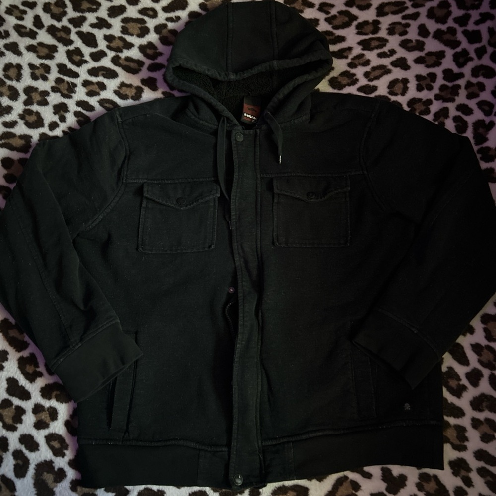 Men's Black tony hawk zip up